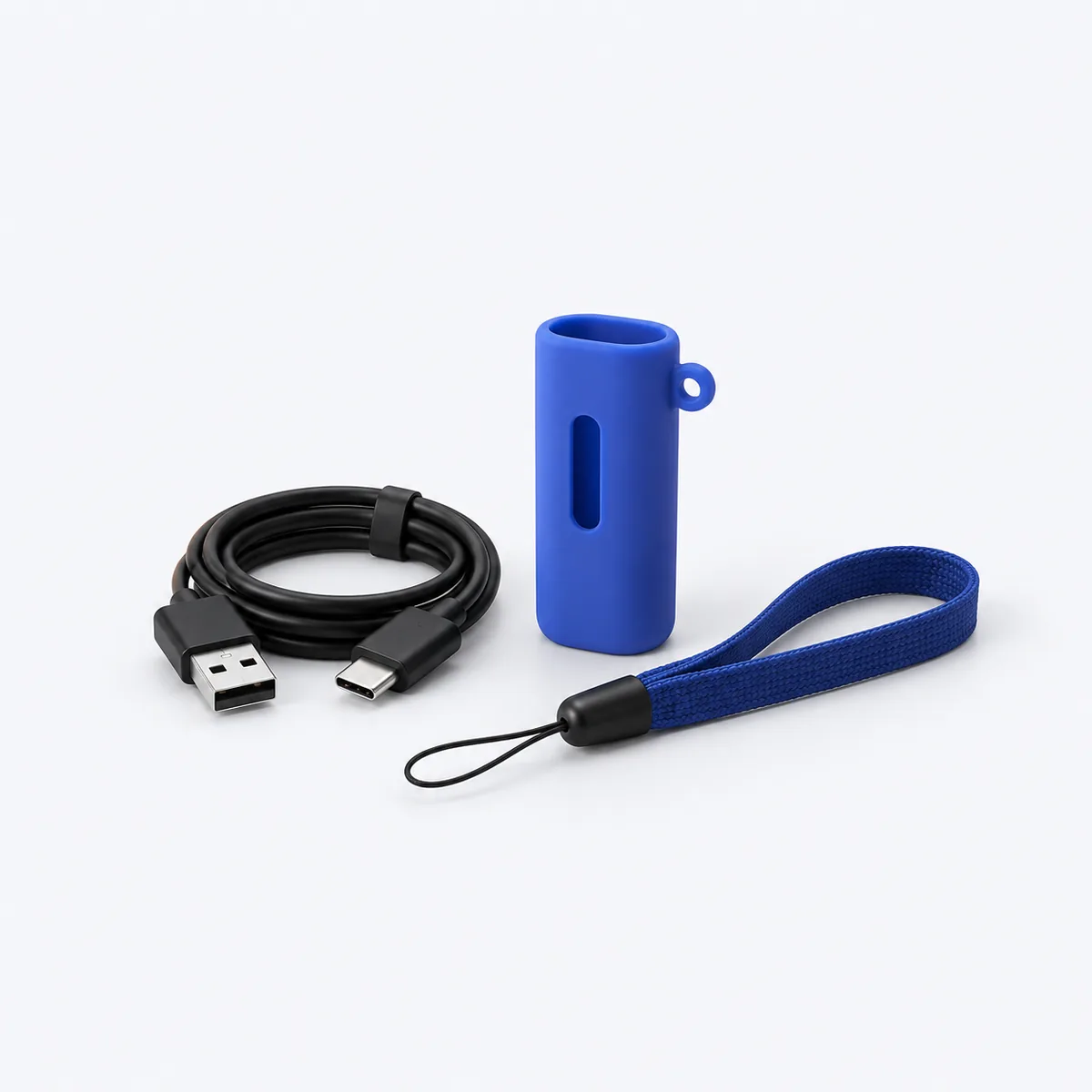 Accessoires vape — câble USB, étui silicone et tour de cou